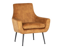 Sunpan Aletta Lounge Chair in Nono Petrol/Tapenade Gold