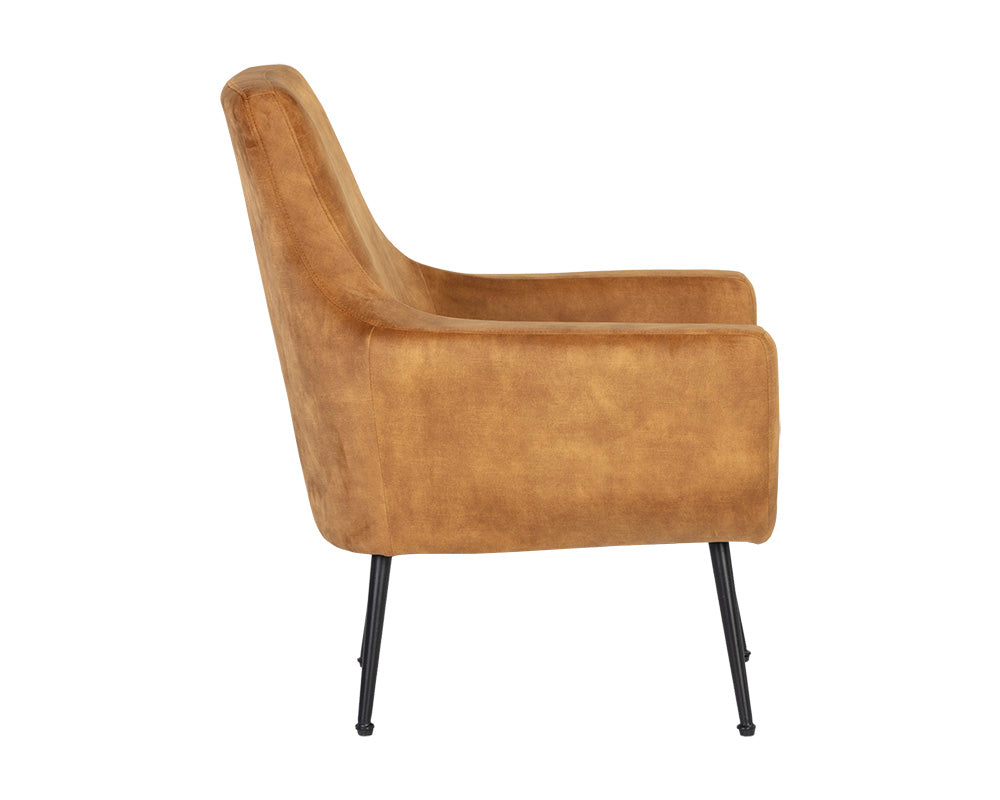 Sunpan Aletta Lounge Chair in Nono Petrol/Tapenade Gold