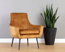 Sunpan Aletta Lounge Chair in Nono Petrol/Tapenade Gold