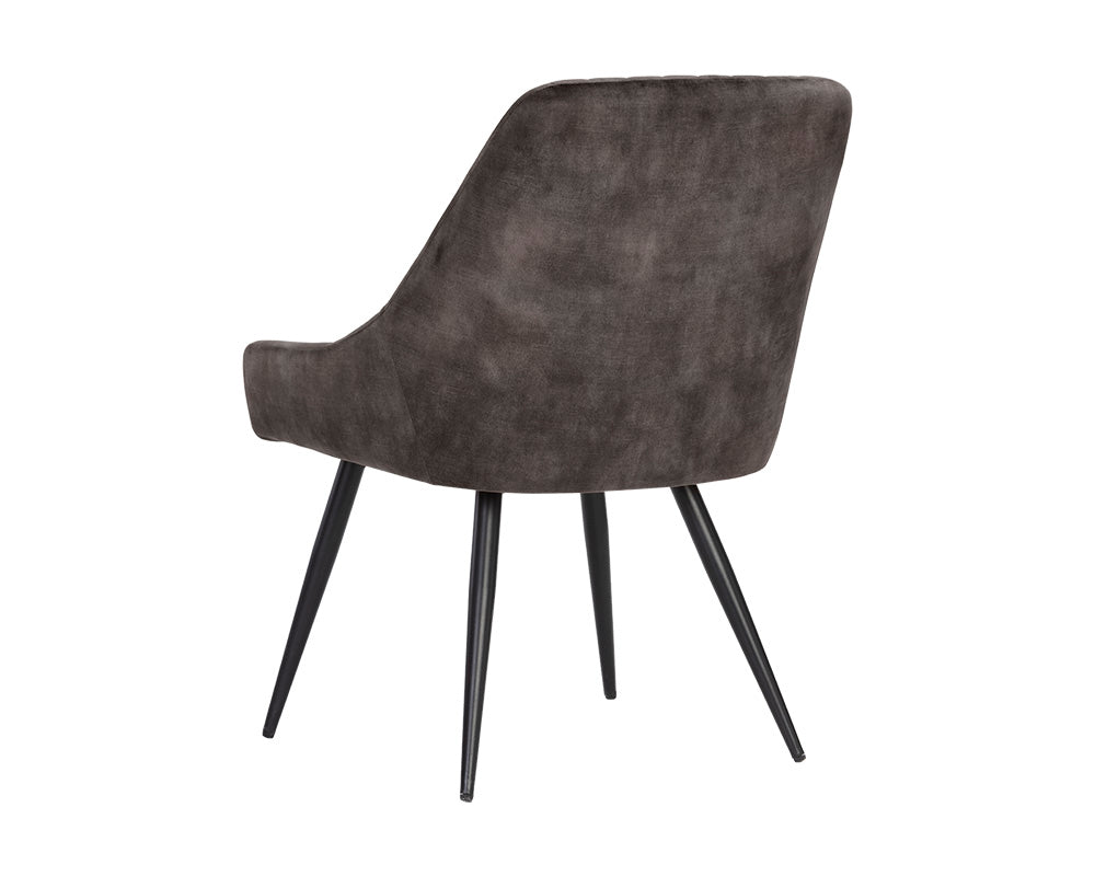 Sunpan Chardon Dining Chair In Nono Petrol/Shitake/Tapenade Gold