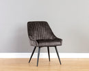 Sunpan Chardon Dining Chair In Nono Petrol/Shitake/Tapenade Gold