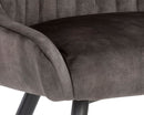 Sunpan Chardon Dining Chair In Nono Petrol/Shitake/Tapenade Gold