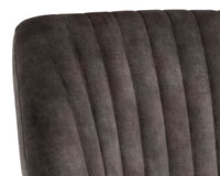 Sunpan Chardon Dining Chair In Nono Petrol/Shitake/Tapenade Gold