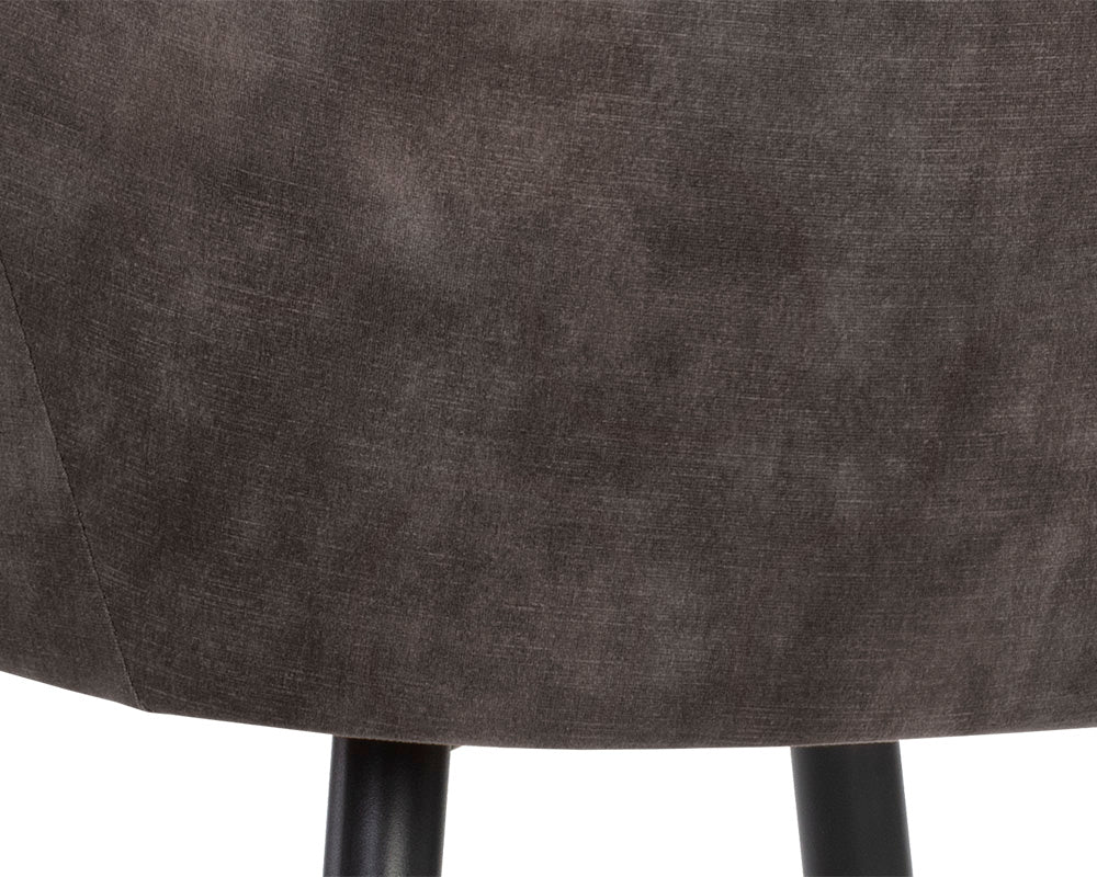 Sunpan Chardon Dining Chair In Nono Petrol/Shitake/Tapenade Gold