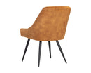 Sunpan Chardon Dining Chair In Nono Petrol/Shitake/Tapenade Gold