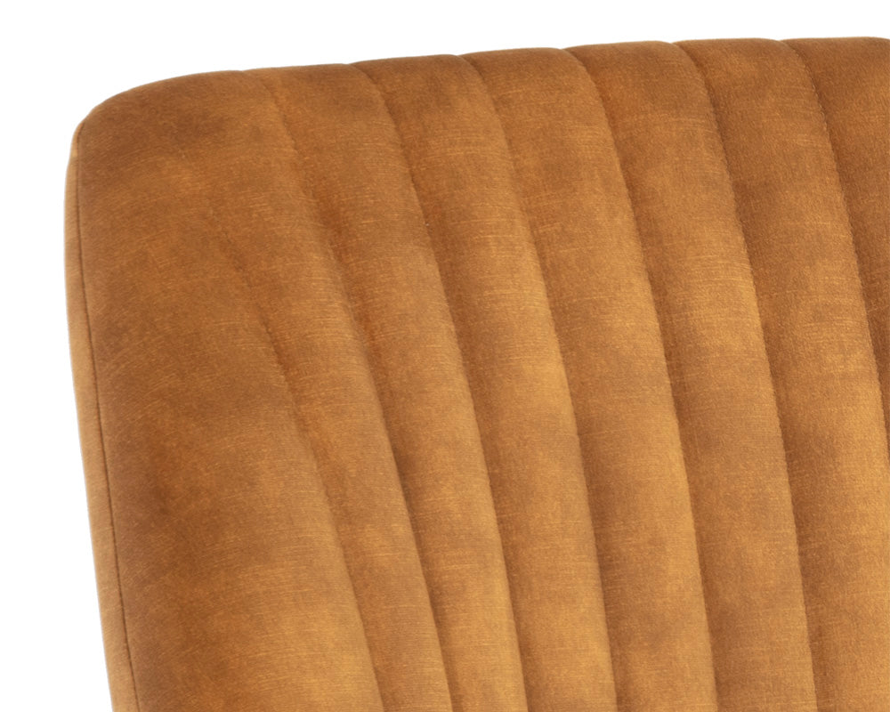 Sunpan Chardon Dining Chair In Nono Petrol/Shitake/Tapenade Gold