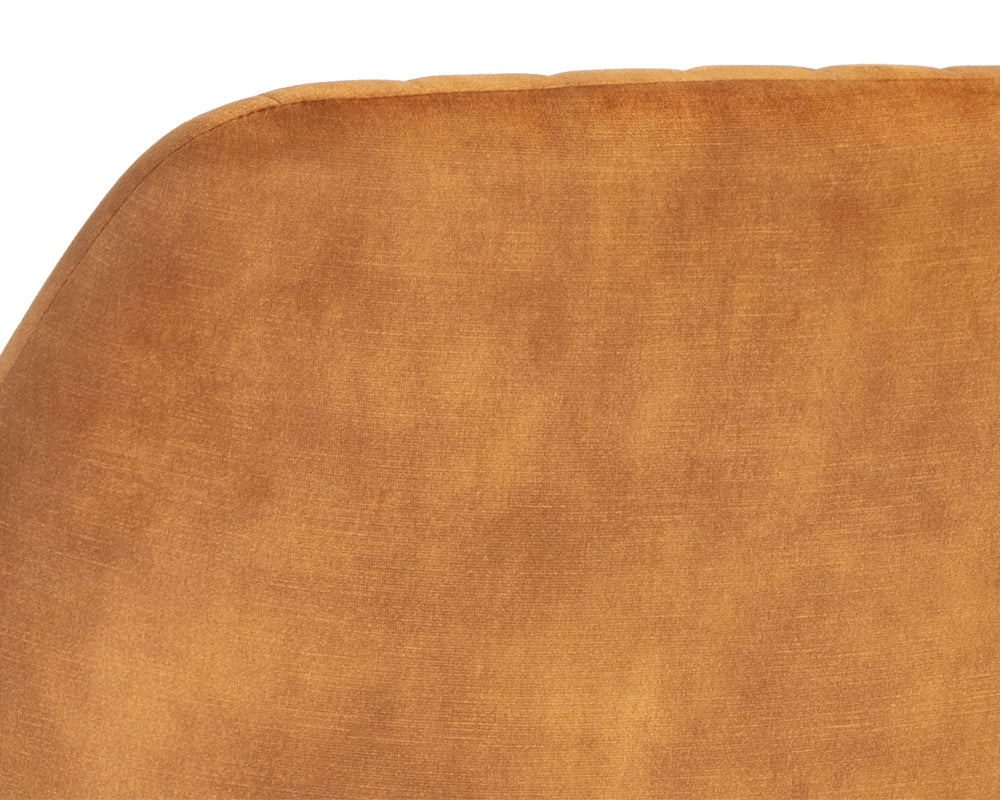 Sunpan Chardon Dining Chair In Nono Petrol/Shitake/Tapenade Gold