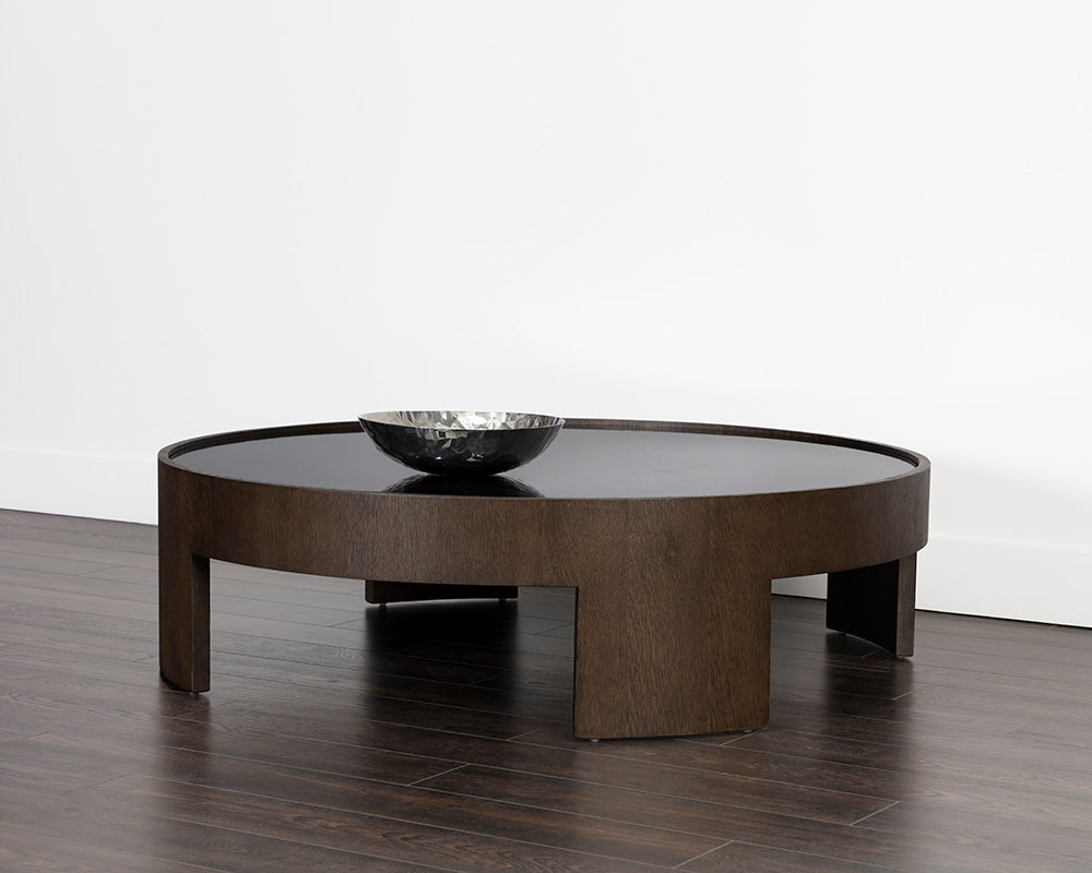Sunpan Brunetto Coffee Table in Ash Grey/Dark Brown - Large
