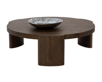 Sunpan Alouette Coffee Table in Aged Oak/Dark Brown