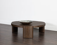 Sunpan Alouette Coffee Table in Aged Oak/Dark Brown