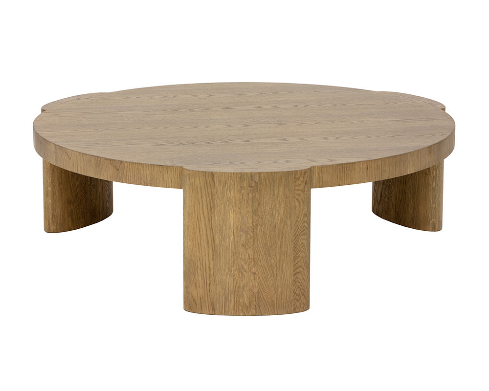 Sunpan Alouette Coffee Table in Aged Oak/Dark Brown