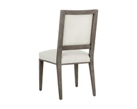 Sunpan Aurelia Dining Chair in Ash Grey and Linoso Ivory/Dark Brown and Linoso Light Grey