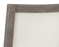 Sunpan Aurelia Dining Chair in Ash Grey and Linoso Ivory/Dark Brown and Linoso Light Grey