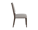 Sunpan Aurelia Dining Chair in Ash Grey and Linoso Ivory/Dark Brown and Linoso Light Grey