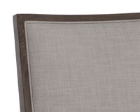 Sunpan Aurelia Dining Chair in Ash Grey and Linoso Ivory/Dark Brown and Linoso Light Grey