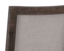 Sunpan Aurelia Dining Chair in Ash Grey and Linoso Ivory/Dark Brown and Linoso Light Grey