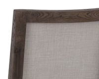 Sunpan Aurelia Dining Chair in Ash Grey and Linoso Ivory/Dark Brown and Linoso Light Grey