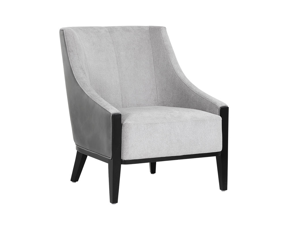 Sunpan Aurora Lounge Chair in Polo Club Stone / Overcast Grey