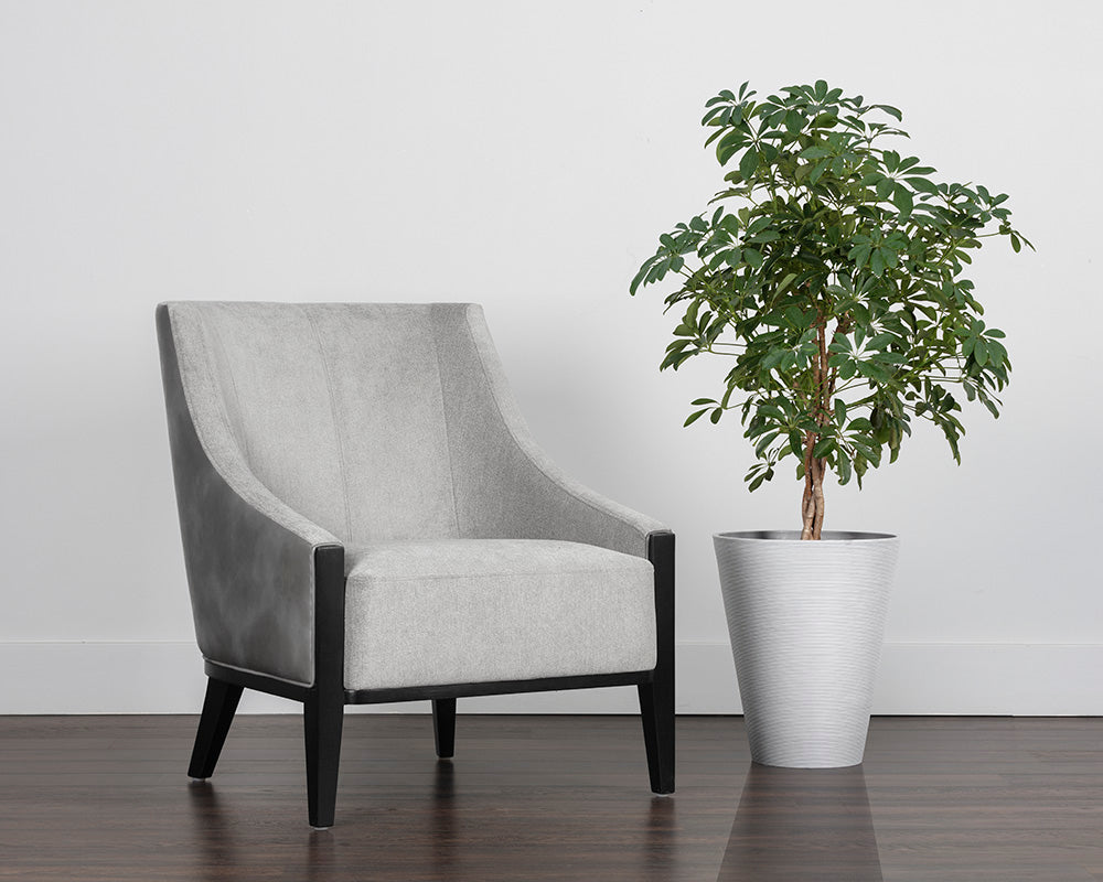 Sunpan Aurora Lounge Chair in Polo Club Stone / Overcast Grey