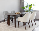 Sunpan Belen Dining Armchair in Altro Cappuccino/White