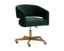 Sunpan Claren Office Chair in Deep Green Sky / Gold Sky