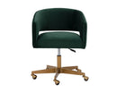 Sunpan Claren Office Chair in Deep Green Sky / Gold Sky