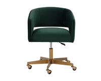 Sunpan Claren Office Chair in Deep Green Sky / Gold Sky