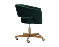 Sunpan Claren Office Chair in Deep Green Sky / Gold Sky