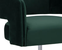Sunpan Claren Office Chair in Deep Green Sky / Gold Sky