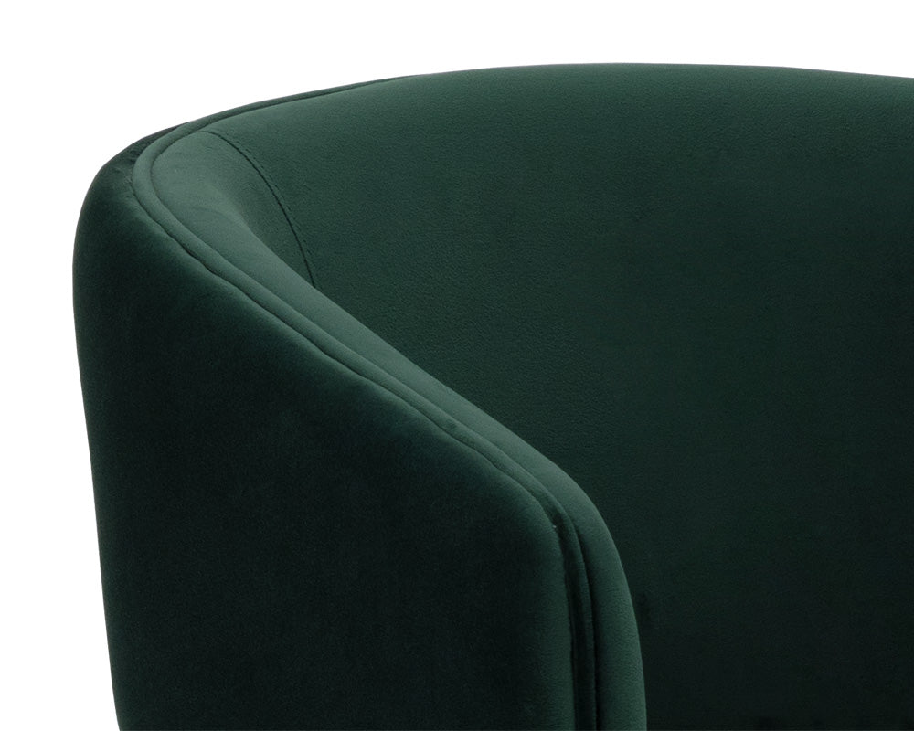 Sunpan Claren Office Chair in Deep Green Sky / Gold Sky