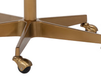 Sunpan Claren Office Chair in Deep Green Sky / Gold Sky