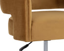 Sunpan Claren Office Chair in Deep Green Sky / Gold Sky