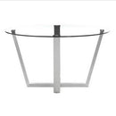 Zuo Modern Brush Dining Table Clear Glass