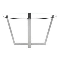 Zuo Modern Brush Dining Table Clear Glass