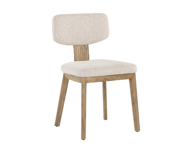 Sunpan Rickett Dining Chair - Weathered Oak - Dove Cream