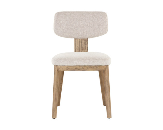 Sunpan Rickett Dining Chair - Weathered Oak - Dove Cream