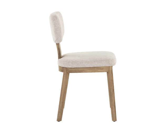 Sunpan Rickett Dining Chair - Weathered Oak - Dove Cream