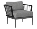 Sunpan Catania Armchair In Dark Grey and Copacabana Grey / Palazzo Taupe