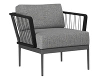 Sunpan Catania Armchair In Dark Grey and Copacabana Grey / Palazzo Taupe
