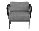 Sunpan Catania Armchair In Dark Grey and Copacabana Grey / Palazzo Taupe
