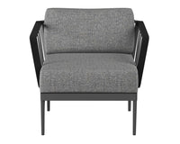 Sunpan Catania Armchair In Dark Grey and Copacabana Grey / Palazzo Taupe