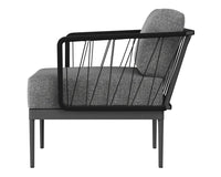 Sunpan Catania Armchair In Dark Grey and Copacabana Grey / Palazzo Taupe