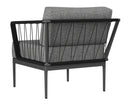 Sunpan Catania Armchair In Dark Grey and Copacabana Grey / Palazzo Taupe