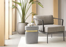 Sunpan Catania Armchair In Dark Grey and Copacabana Grey / Palazzo Taupe