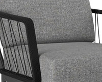 Sunpan Catania Armchair In Dark Grey and Copacabana Grey / Palazzo Taupe