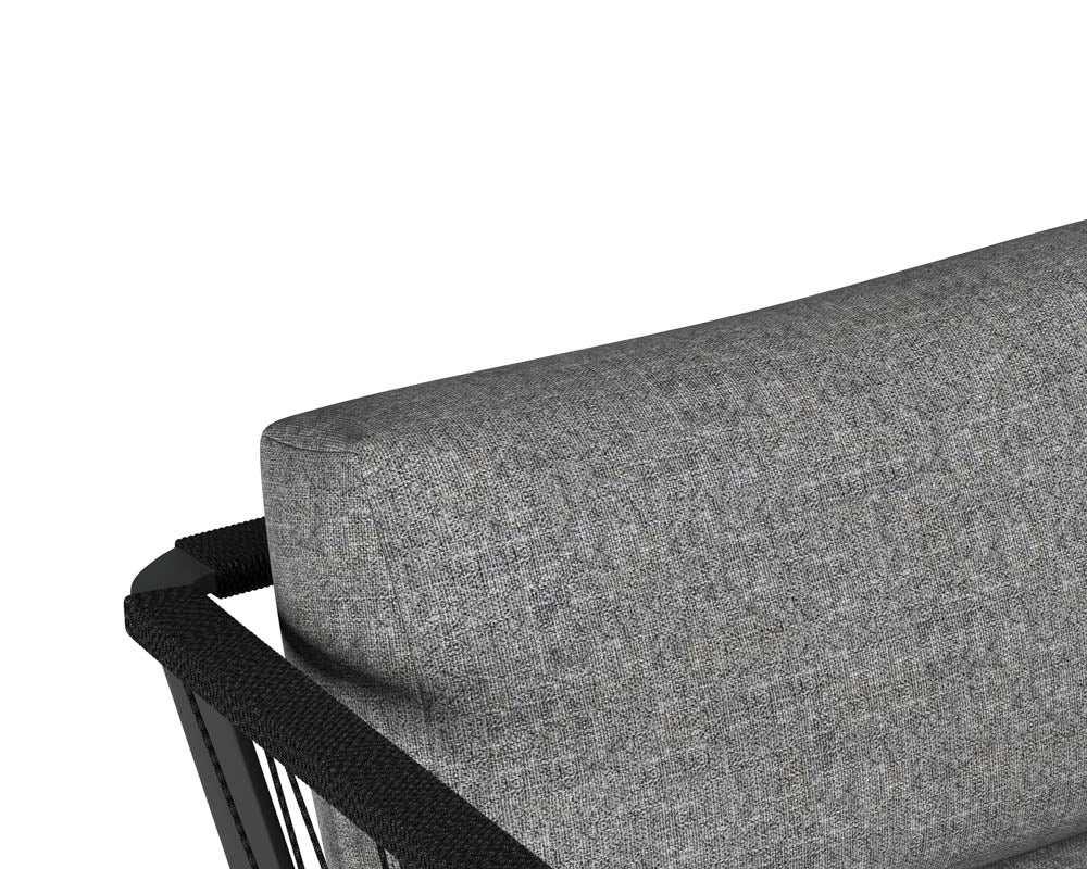 Sunpan Catania Armchair In Dark Grey and Copacabana Grey / Palazzo Taupe