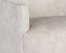 Sunpan Casey Swivel Lounge Chair in Nono Cream/  Petrol / Shitake