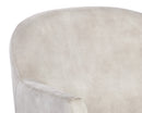 Sunpan Casey Swivel Lounge Chair in Nono Cream/  Petrol / Shitake