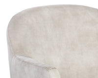 Sunpan Casey Swivel Lounge Chair in Nono Cream/  Petrol / Shitake