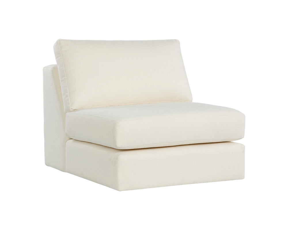 Sunpan Cascade Swivel Armless Chair In Liv Dove/Indigo/Pearl/Wicker